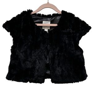 Cat & Jack Faux Fur Black Shrug